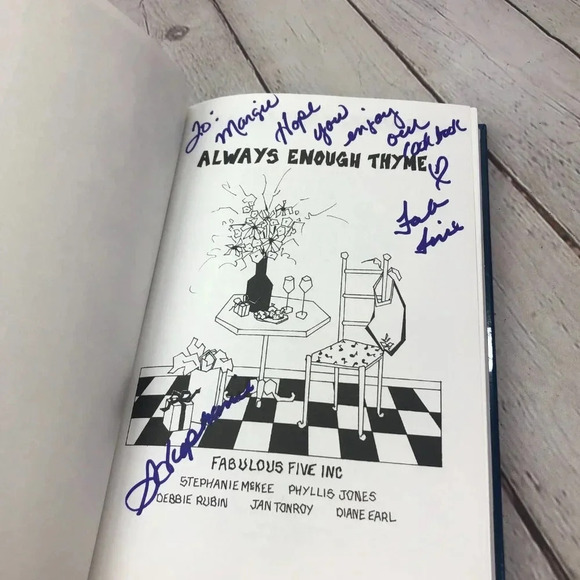Autographed ALWAYS ENOUGH THYME cookbook 2003 - Picture 6 of 9